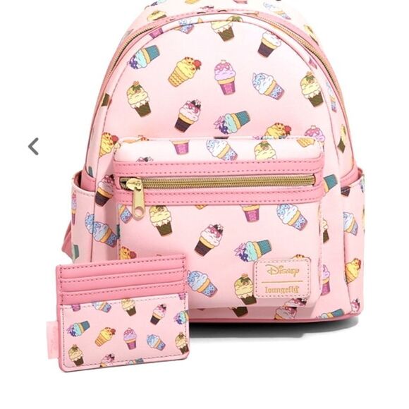 NWT Disney Loungefly Ice Cream Mini Backpack with Bag Charm